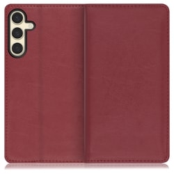 Galaxy S24 用 本革スマホケース/スタンド機能＆カードポケット付き ワインレッド WORK10GX-RD-GS24