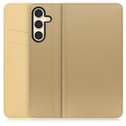 Galaxy S24 用 PUレザースマホケース/スタンド機能＆カードポケット付き ゴールド WORK13GX-NEWGD-GS24
