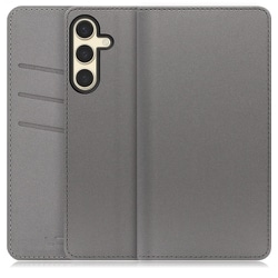 Galaxy S24 用 PUレザースマホケース/スタンド機能＆カードポケット付き グレー WORK13GX-NEWGY-GS24