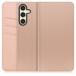 Galaxy S24 用 PUレザースマホケース/スタンド機能＆カードポケット付き シャンパンローズ WORK13GX-NEWPK-GS24