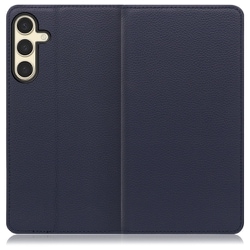 Galaxy S24 用 本革スマホケース/スタンド機能＆カードポケット付き ネイビー WORK16GX-NY-GS24
