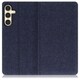 Galaxy S24 用 デニム生地スマホケース/スタンド機能＆カードポケット付き ブルー WORK17GX-BU-GS24
