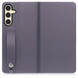 Galaxy S24 用 ベルト付きの本革スマホケース/スタンド機能＆カードポケット付き グレージュ WORK23GX-GB-GS24