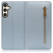 Galaxy S24 用 本革スマホケース/スタンド機能&カードポケット付き スカイブルー WORK27GX-BU-GS24
