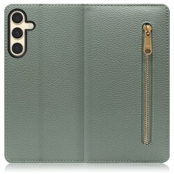 Galaxy S24 用 本革スマホケース/スタンド機能＆カードポケット付き ダルグリーン WORK27GX-DG-GS24