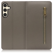 Galaxy S24 用 本革スマホケース/スタンド機能&カードポケット付き グレージュ WORK27GX-GB-GS24