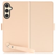 Galaxy S24 用 本革スマホケース/スタンド機能&ストラップホール付き ピーチピンク WORK29GX-PK-GS24
