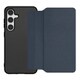 Galaxy S24 用 PUレザースマホケース/ストラップホール＆カードポケット付き ダークネイビー WORK38GX-NY-GS24