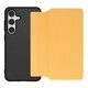 Galaxy S24 用 PUレザースマホケース/ストラップホール＆カードポケット付き メープルオレンジ WORK38GX-OG-GS24