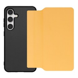 Galaxy S24 用 PUレザースマホケース/ストラップホール＆カードポケット付き メープルオレンジ WORK38GX-OG-GS24