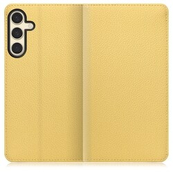 Galaxy S24 用 本革スマホケース/スタンド機能＆カードポケット付き ジャスミンイエロー WORK47GX-YL-GS24