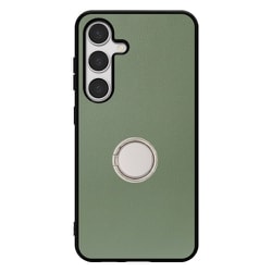 Galaxy S24 用 本革スマホケース/スタンド機能＆ストラップホール付き ホーリーグリーン WORK48GX-GN-GS24