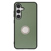 Galaxy S24 用 本革スマホケース/スタンド機能&ストラップホール付き ホーリーグリーン WORK48GX-GN-GS24