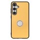 Galaxy S24 用 本革スマホケース/スタンド機能＆ストラップホール付き イエローベージュ WORK48GX-YL-GS24