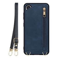 Galaxy S24 用 背面型スマホショルダーケース/ロングストラップ＆カードポケット付き クラシックブルー WORK54GX-BU-GS24