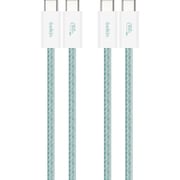 BoostCharge 60W USB-C to Cソフトケーブル 1.5M 2本セット グリーン CAB018QC05GR2PK