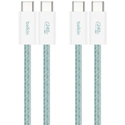 BoostCharge 240W USB-C to Cソフトケーブル 1.5M 2本セット グリーン CAB019QC05GR2PK