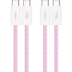 BoostCharge 240W USB-C to Cソフトケーブル 1.5M 2本セット ピンク CAB019QC05PK2PK