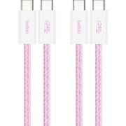 BoostCharge 240W USB-C to Cソフトケーブル 1.5M 2本セット ピンク CAB019QC05PK2PK