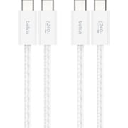 BoostCharge 240W USB-C to Cソフトケーブル 1.5M 2本セット ホワイト CAB019QC05WH2PK