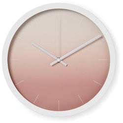 Umbra デザイン ウォールクロック ピンクホワイト
