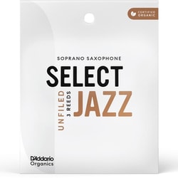 リード ソプラノサックス用 USDAオーガニック認証取得済 SELECT JAZZ UNFILED （硬さ：2S） 3枚入り ORRS03SSX2S