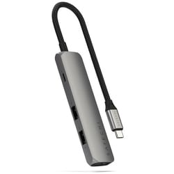 4-in-1 USB-C Slim Multiport Adapter 4K Space Grey PST-P4SM