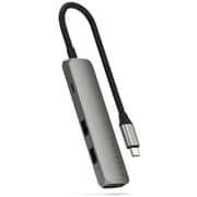 4-in-1 USB-C Slim Multiport Adapter 4K Space Grey PST-P4SM