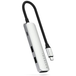4-in-1 USB-C Slim Multiport Adapter 4K Silver PST-P4SS