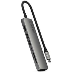 7-in-1 USB-C Slim Multiport Adapter with Ethernet Space Grey PST-P7SM