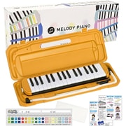 鍵盤ハーモニカ Melody Piano(メロディピアノ) 32鍵 ドレミ表記シール/クロス/お名前シール付き P3001-32K/MUSTARD