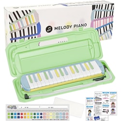鍵盤ハーモニカ Melody Piano（メロディピアノ） 32鍵 ドレミ表記シール/クロス/お名前シール付き P3001-32K/MACARON