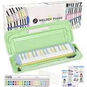 鍵盤ハーモニカ Melody Piano(メロディピアノ) 32鍵 ドレミ表記シール/クロス/お名前シール付き P3001-32K/MACARON