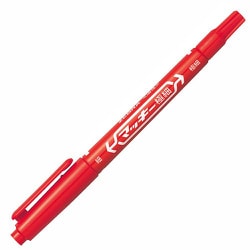 【赤/細字】 油性マーカー（10本） EA765BV-21A