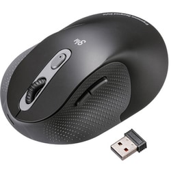静音 ワイヤレス エルゴノミクス マウス 2.4GHzワイヤレス MA-EWBS528LBK