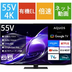 前回購入者さん専用3年前購入シャープ55型4K有機ELテレビ YouTube可 45秒動画 シャープ 4K有機ELテレビ アクオス 55V型 ＜4T-C55GQ3