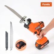 FL0419010 [ファミラ 充電式コードレス電動ノコギリ6点セット 替え刃2枚 予備バッテリー付き]