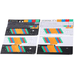 キーボード タイピング練習 シール 4種類入り 13×13mm ローマ字 一覧表付き KEY PALETTO TK-S-KP01