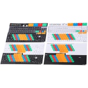 キーボード タイピング練習 シール 4種類入り 13×13mm ローマ字 一覧表付き KEY PALETTO TK-S-KP01