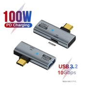 USB Type-C 2in1 アダプター 10Gbps Type-A PD100W充電対応 GEN2-PDA