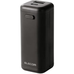 モバイルバッテリー/乾電池式/USB-C 1ポート/USB-A 1ポート/A-Cケーブル付属/単3電池4本付属/ブラック DE-KD06BK