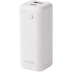 モバイルバッテリー/乾電池式/USB-C 1ポート/USB-A 1ポート/A-Cケーブル付属/単3電池4本付属/ホワイト DE-KD06WH