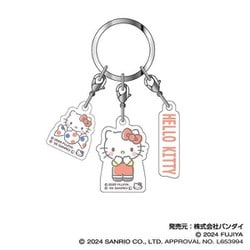 PEKO×サンリオキャラクターズ 3連アクリルキーホルダー 01. ハローキティ