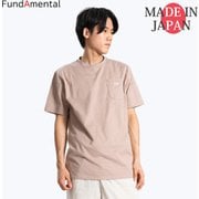 FL24SS-004 [Tシャツ ポケット付き 半袖 メンズ 厚手 黒 大きいサイズ ポケットTシャツ 刺繍 ワンポイント モカブラウン XL]