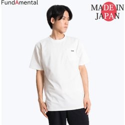 FL24SS-004 [Tシャツ ポケット付き 半袖 メンズ 厚手 黒 大きいサイズ ポケットTシャツ 刺繍 ワンポイント ホワイト L]