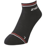 メンズスニーカーインソックス メンズ テニス ソックス ブラック/クリアーレッド(564) 25-28cm 19181