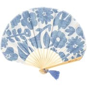 ワールドパーティ Wpc.Patterns 扇子 ギフトボックス 花と鳥ブルー wpcfanbox W084-9150-204