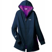 【FILA】防風ロング丈パーカー Lサイズ ネイビー fr961134 961134005