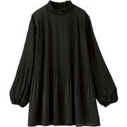 プリーツで細見え大人の上品ブラウス LLサイズ ベージュ fr961644 961644003