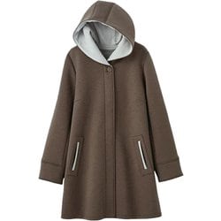 上品見えで柔らか！配色使いお出かけジャージコート LLサイズ モカ fr961673 961673006